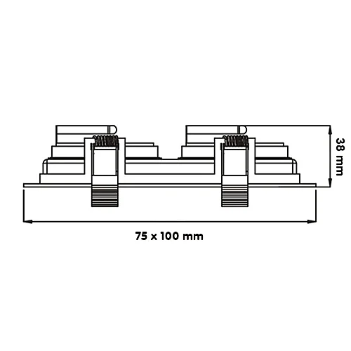 Jüpiter JH640 B Alüminyum 2x5W 170x90 Beyaz-Siyah Hareketli 2’li Spot IP20 - 2