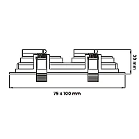 Jüpiter JH640 SN Alüminyum 2x5W 170x90 Saten Nikel-Siyah Hareketli 2’li Spot IP20 - 2