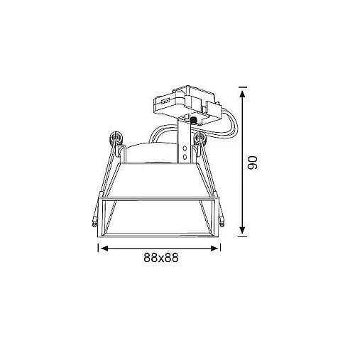 Jüpiter JH660 S Alüminyum 5W 80x80 Siyah DarkLight Sabit Spot IP20 - 2