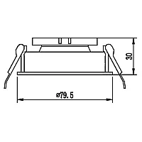 Jüpiter JH718 S Alüminyum 5W Ø72 Siyah Hareketli Spot IP20 - 2