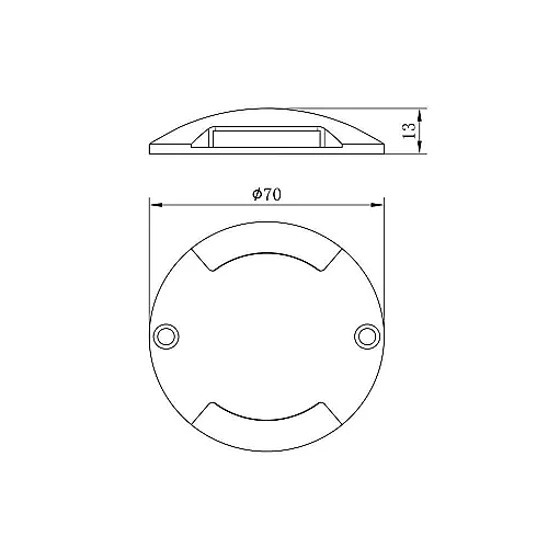 Jüpiter LG922 Alüminyum 0,8W / 2x25° Ø70x15 LED Deck Armatürü IP67 - 2