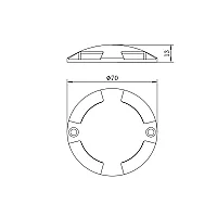Jüpiter LG923 Alüminyum 1W / 4x25° Ø70x15 LED Deck Armatürü IP67 - 2