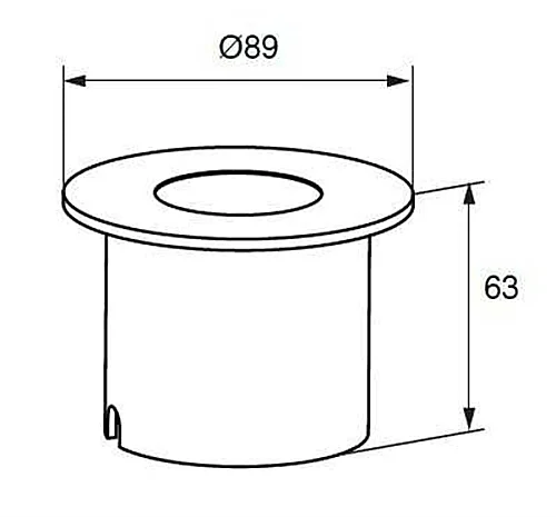 Jüpiter LG946 Plastik Gövde Paslanmaz Çelik Çerçeve 4W/ 120° Ø89x60 LED Deck Armatürü IP67 - 2