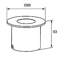 Jüpiter LG946 Plastik Gövde Paslanmaz Çelik Çerçeve 4W/ 120° Ø89x60 LED Deck Armatürü IP67 - 2