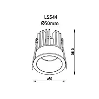 Jüpiter LS544 S Alüminyum 7W / 24° Ø50 3000K 520 Lümen Siyah Sabit LED Spot IP20 - 2