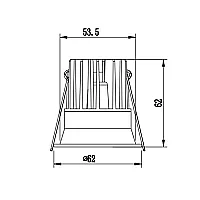 Jüpiter LS557 S Alüminyum 7W / 24° Ø55 3000K 520 Lümen Siyah Sabit LED Spot IP20 - 2