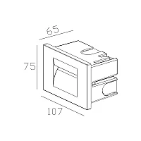 Jüpiter LW477 Alüminyum 3.6W / 33° 3000K 77 Lümen Antrasit LED Duvar Armatürü IP65 - 2