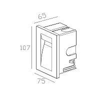 Jüpiter LW478 Alüminyum 3.6W / 48° 3000K 99 Lümen Antrasit LED Duvar Armatürü IP65 - 2