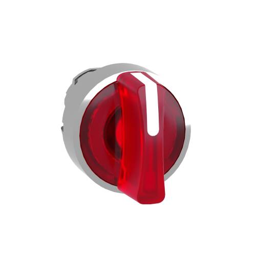 Kırmızı Işıklı Mandal Buton Başlığı Ø22 3 Konumlu Sabit - 1