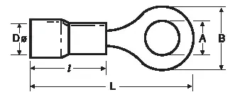 Klemsan 590024 Kyk 802 Mavi Yuvarlak Kablo Pabuç - 1