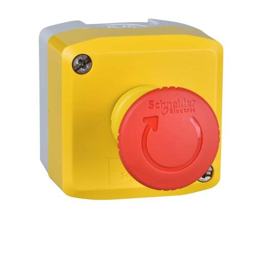 Kontrol kutusu Plastik Sarı 1 Kırmızı Mantar Kafalı buton Ø40 Acil Durdurma Butonu 1 NK - 1