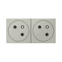 Legrand 079272L İkili Düz Yüzey Ups Priz 45° 16A 250V 4M Alü. - 1