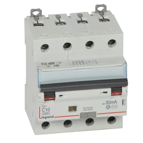 Legrand 411185 DX³ RCBO 10A 4P AC tipi 30mA Kaçak Akım Rölesi - 1