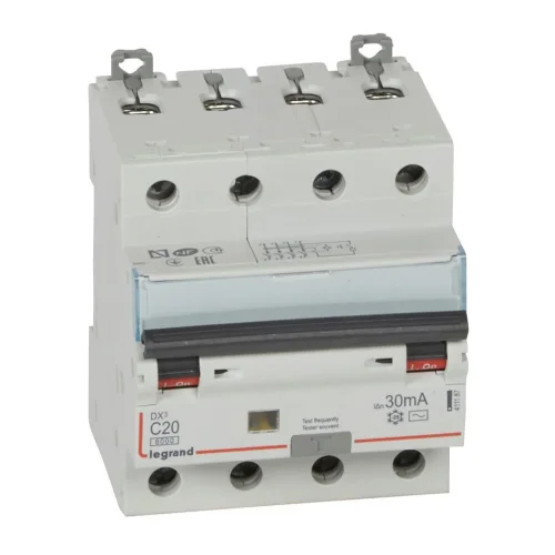 Legrand 411187 DX³ RCBO 20A 4P AC tipi 30mA Kaçak Akım Rölesi - 1
