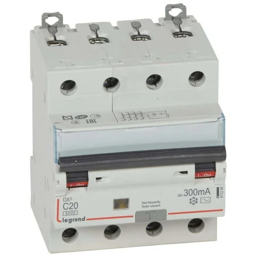 Legrand 411206 DX³ RCBO 20A 4P AC tipi 300mA Kaçak Akım Rölesi - 1