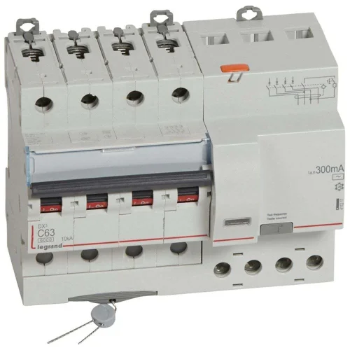 Legrand 411211 DX³ RCBO 63A 4P AC tipi 300mA Kaçak Akım Rölesi - 1