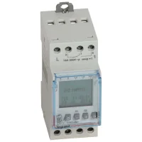 Legrand 412641 Haftalık Dijital Zaman Saati 2Çıkışlı 16A 230V 2Modül 50/60Hz - 1