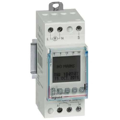 Legrand 412654 Coğrafi Konumlu Haftalık Dijital Zaman Saati 1Çıkışlı 16A 230V 50/60Hz - 1
