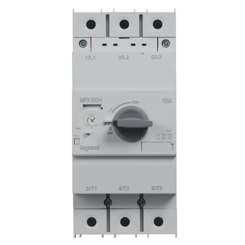 Legrand 417379 Mpx³ 100H Çevirmeli Anahtarlı Tip Motor Koruma Şalteri In:100A Termik 80 İle100A - 1