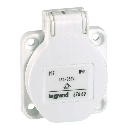 Legrand 57669 Boşluk Kapağı Üzerine Montaj Beyaz 16A 250V Pano Tipi Şebeke Prizi 50X50 Mm - 1
