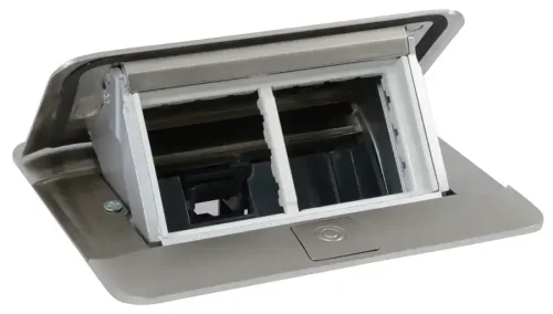 Legrand 654000 Pop-Up Set Üstü Priz Kasası 4 Modules Stainless + İnstallation Kit - 1
