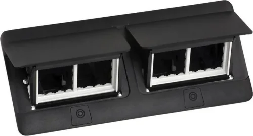 Legrand 654005 Pop-Up Set Üstü Priz Kasası 2X4 Modules Black + İnstallation Kit - 1