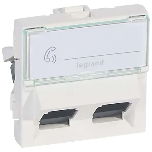 Legrand 76504 Lcs² Sistem Armada Rj45 Cat6 Priz Utp 45° 2Xrj 45 2Modül Beyaz - 1