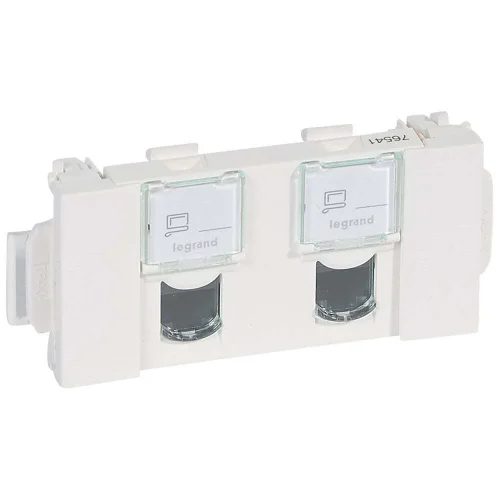 Legrand 76541 Lcs² Sistem Armada Rj45 Cat5E Priz-Utp 2Xrj45 Soluclip Aksesuarlı,3Modül - 1