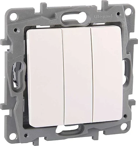 Legrand 767103 Salbei Serisi Beyaz Üçlü Anahtar 10A - 1