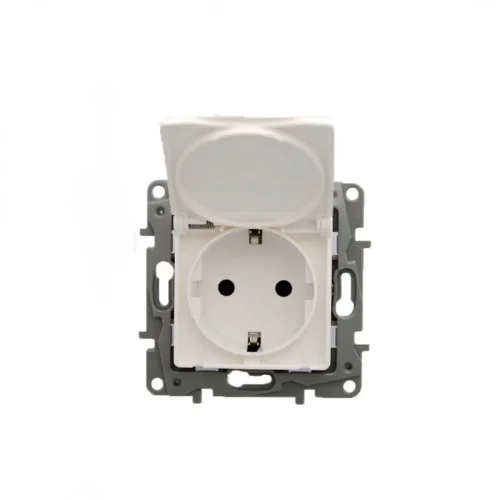 Legrand 767118 Salbei Serisi Beyaz Kapaklı Topraklı Priz 230V 16A - 1
