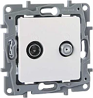 Legrand 767128 Salbei Serisi Beyaz Tv -Sat Prizi Sonlu - 1