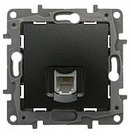 Legrand 767329 Salbei Serisi Antrasit Renk 1 Çıkışlı Rj11 Telefon Prizi - 1
