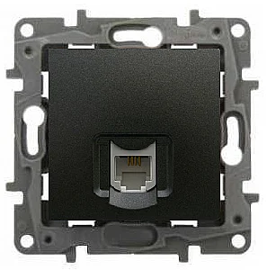 Legrand 767329 Salbei Serisi Antrasit Renk 1 Çıkışlı Rj11 Telefon Prizi - 1