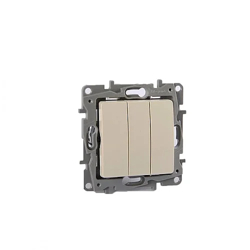 Legrand 767403 Salbei Serisi Bej Üçlü Anahtar 10A - 1