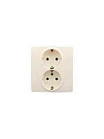 Legrand 767416 Salbei Serisi Bej İkili Topraklı Priz 230V 16A - 1