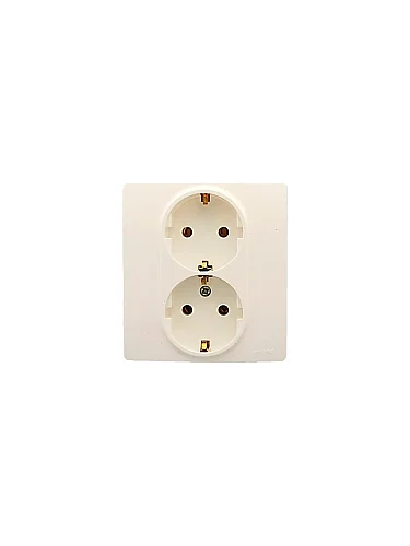 Legrand 767416 Salbei Serisi Bej İkili Topraklı Priz 230V 16A - 1
