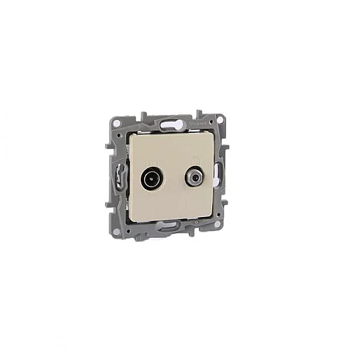 Legrand 767427 Salbei Serisi Bej Tv -Sat Prizi Geçişli - 1