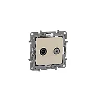 Legrand 767428 Salbei Serisi Bej Tv -Sat Prizi Sonlu - 1