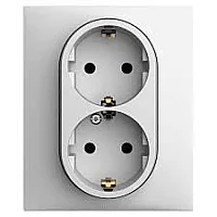 Legrand 768116 Raventi Ikılı Topraklı Prız Beyaz - 1