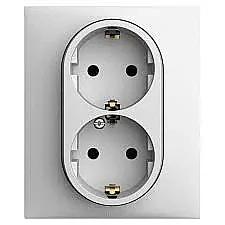 Legrand 768116 Raventi Ikılı Topraklı Prız Beyaz - 1