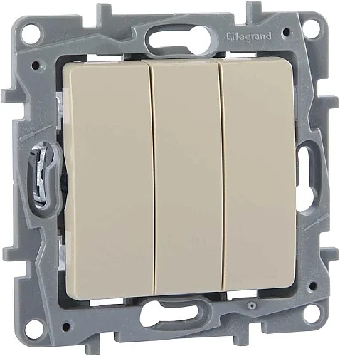 Legrand 768403 Raventi Uclu Anahtar 10Ax Krem - 1