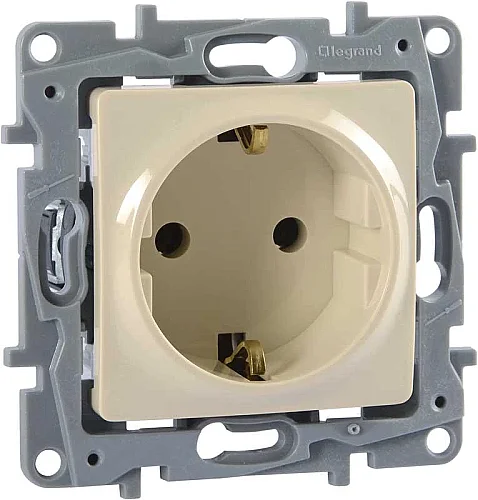 Legrand 768415 Raventi C. Kor.Topraklı Prız Krem - 1