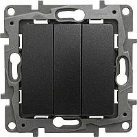 Legrand 768603 Raventi Uclu Anahtar 10Ax Sıyah - 1