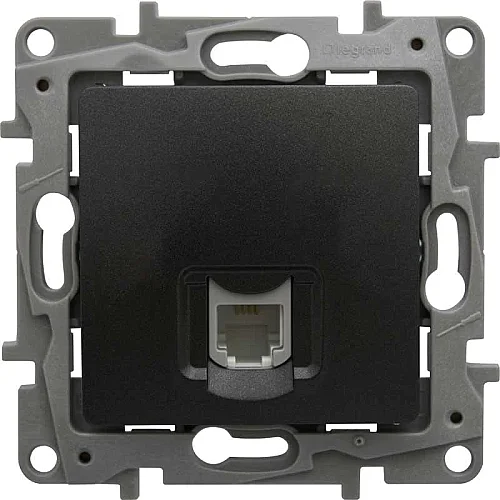 Legrand 768629 Raventi Rj11 1Cıkıs Sıyah - 1