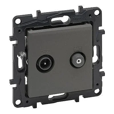 Legrand 768828 Raventi Tv/Sat Sonlu Tıtanyum - 1