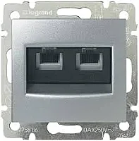 Legrand 770139 Valena Telefon Prizi Rj11 4 Kontak -2Çıkış Alüminyum - 1