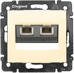 Legrand 774339 Valena Telefon Prizi Rj11 4 Kontak -2Çıkış Bej - 1