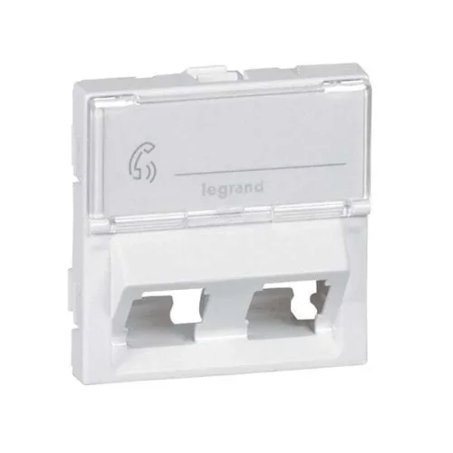 Legrand 78613 Data Prizi Keystone Adaptör 2 Çıkışlı 45° 2M Beyaz - 1
