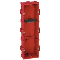Legrand 80143 Batibox Örme Duvar İçin Buat Üçlü - 6/8 Modül - Derinlik:40Mm - 1
