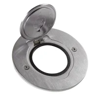 Legrand 89701 Paslanmaz Çelik Ip44 Ik08 Korumalı Donatılabilir Tekli Yuvarlak Döşeme Prizi - 1